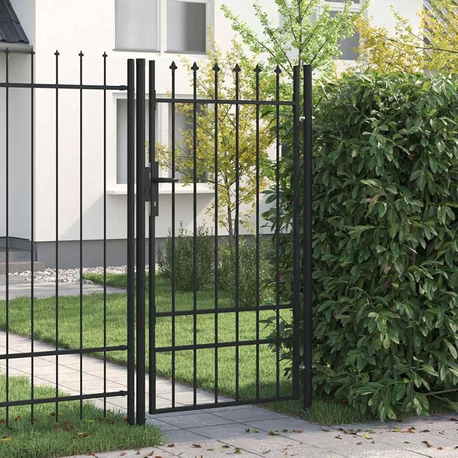 Amazon.com: vidaXL Fence Gate Patio with Arched Top Steel